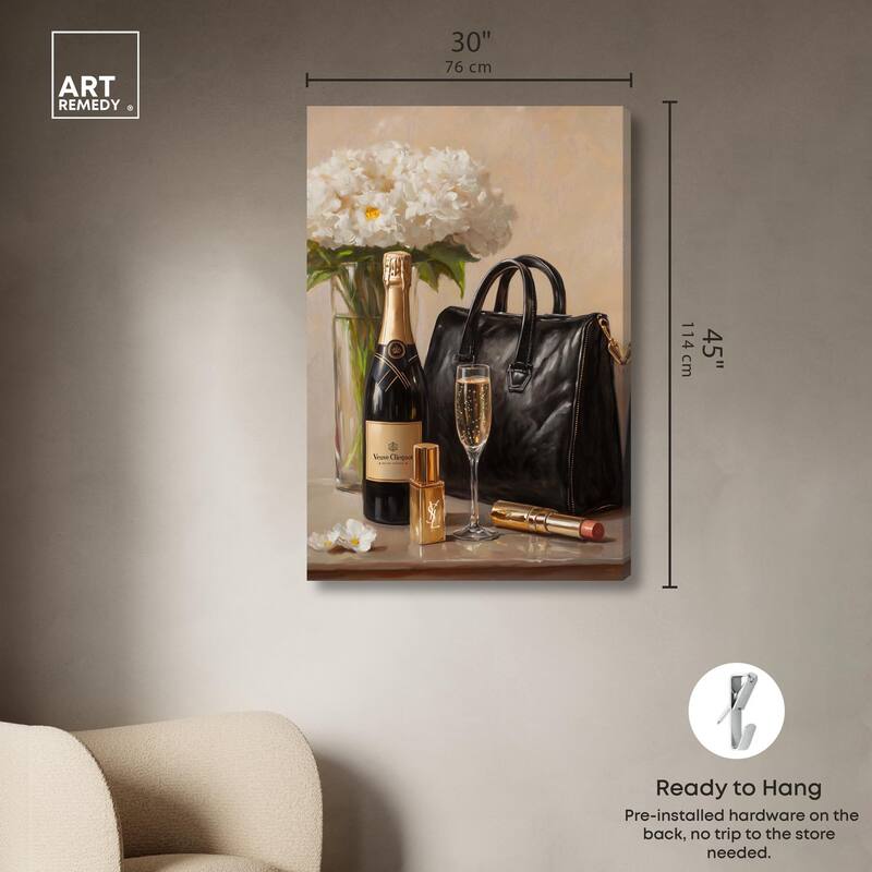 Cheers to Lovely Glam Canvas by Art Remedy, Gallery Wrapped