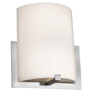 Access Lighting Breez - 2-Light Wall Sconce- LED - Brushed Steel Finish - Opal Glass Shade