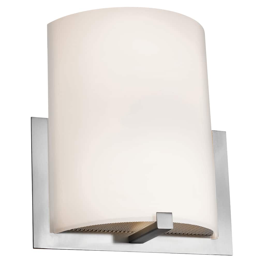 Access Lighting Breez - 2-Light Wall Sconce- LED - Brushed Steel Finish - Opal Glass Shade