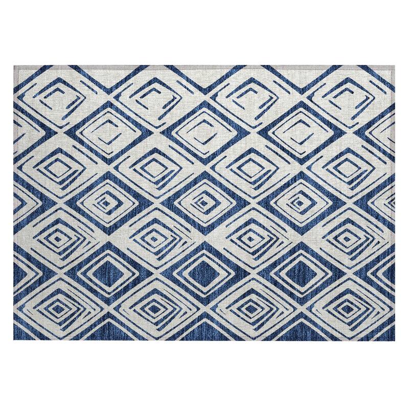 Machine Washable Indoor/ Outdoor Chantille Ombre Diamonds Rug