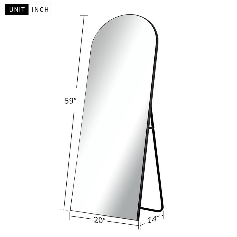 Arched Mirror Full-length Floor Mirror with Standing