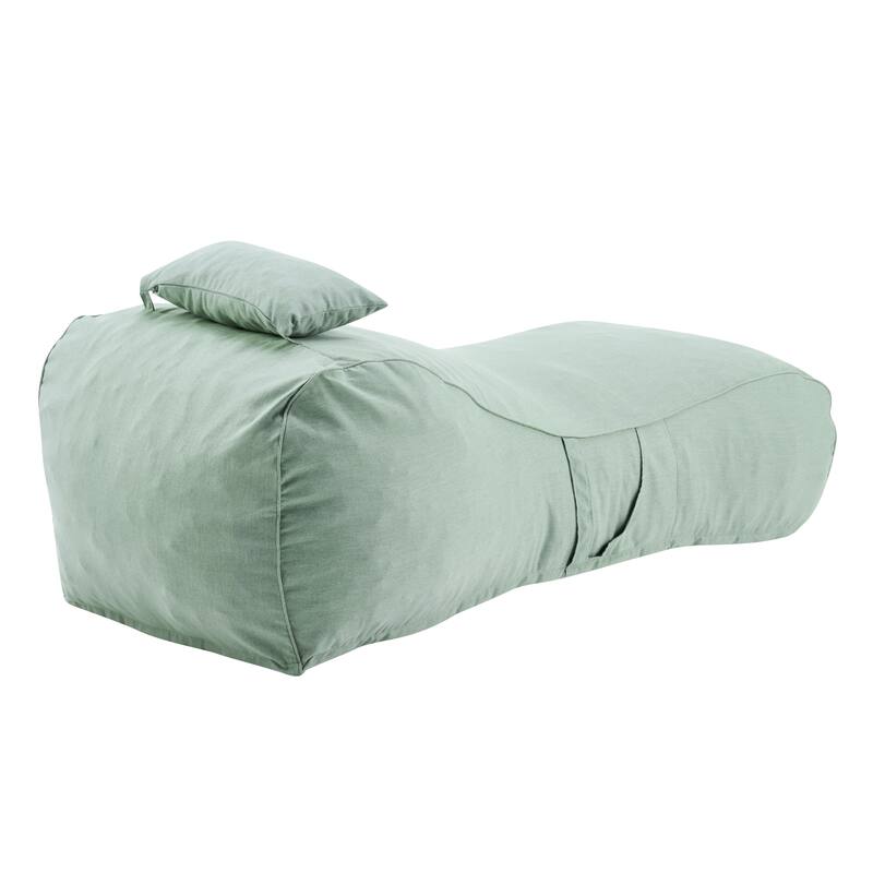 Christopher Knight Home- Fiano Fabric Outdoor Bean Bag Lounge Chair