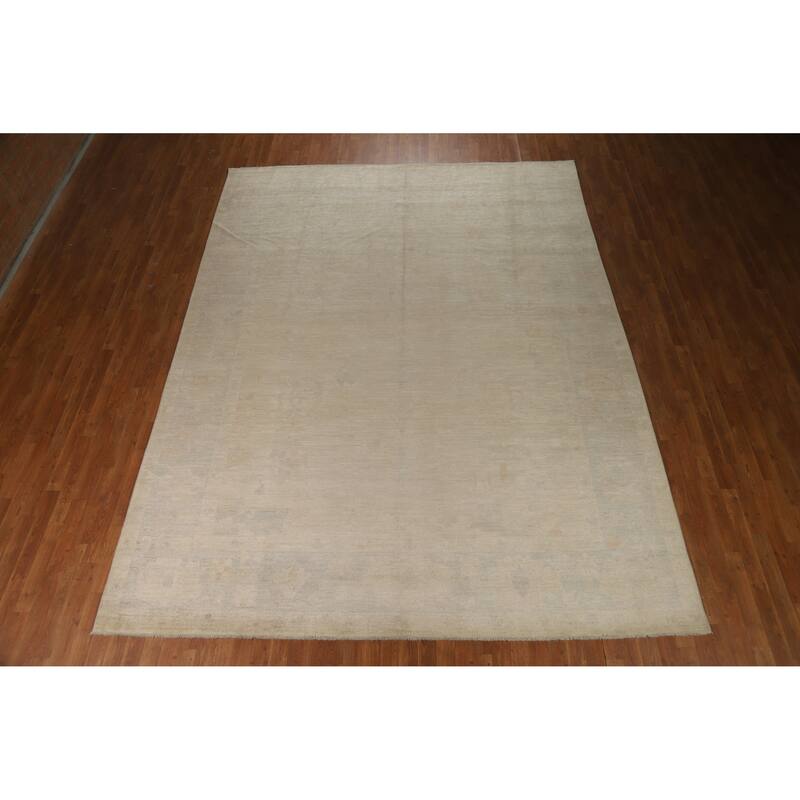 Oushak Turkish Area Rug Vegetable Dye Handmade Wool Carpet - 9'3"x 12'2"