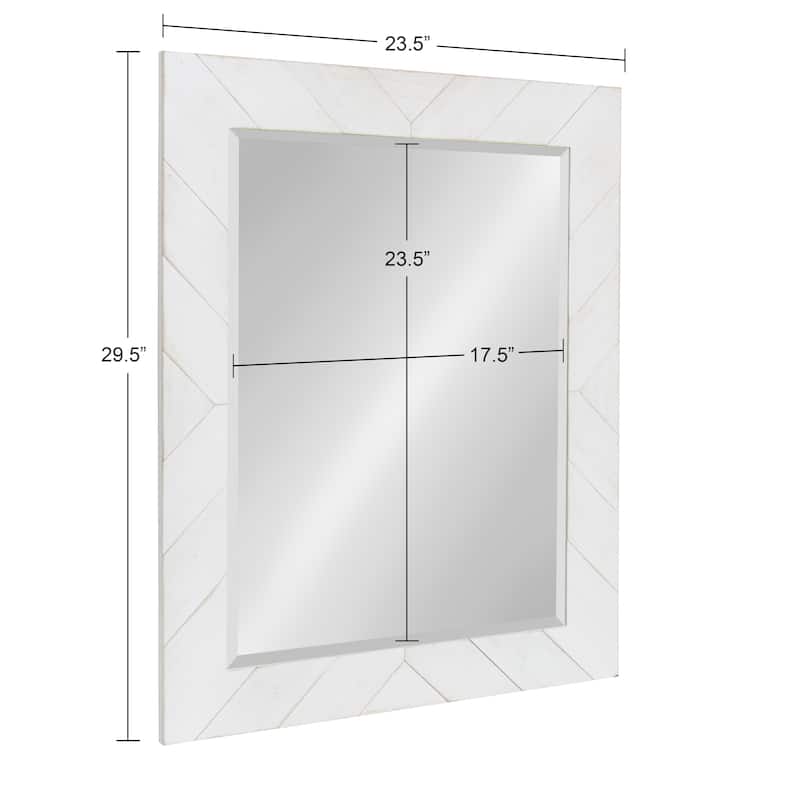 DesignOvation Rost Pieced Wood Framed Wall Accent Mirror - 23.5x29.5"