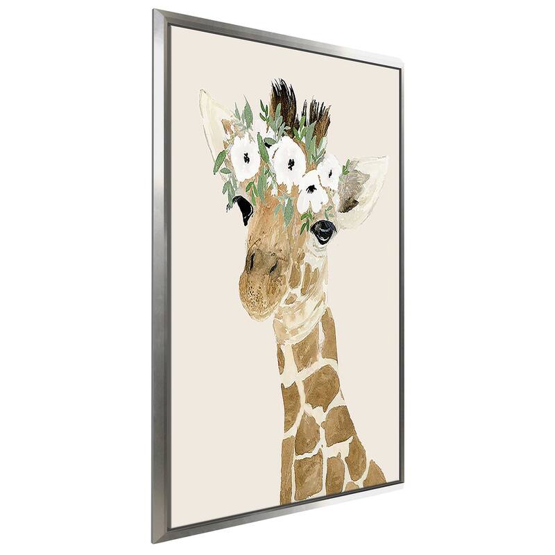 "A Little Giraffe" Print on Floating Canvas