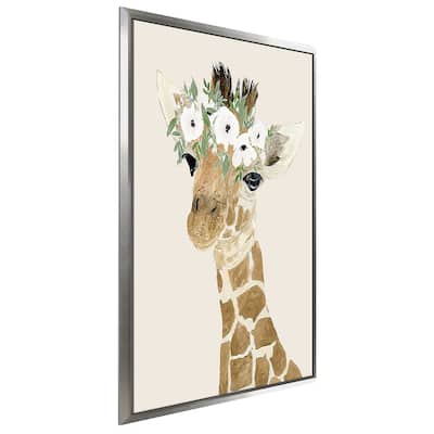 "A Little Giraffe" Print on Floating Canvas