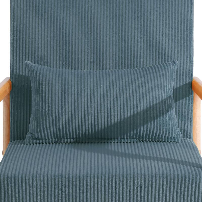 2 Set Upholstered Lounge Arm Chair with Pillow - Set of 2