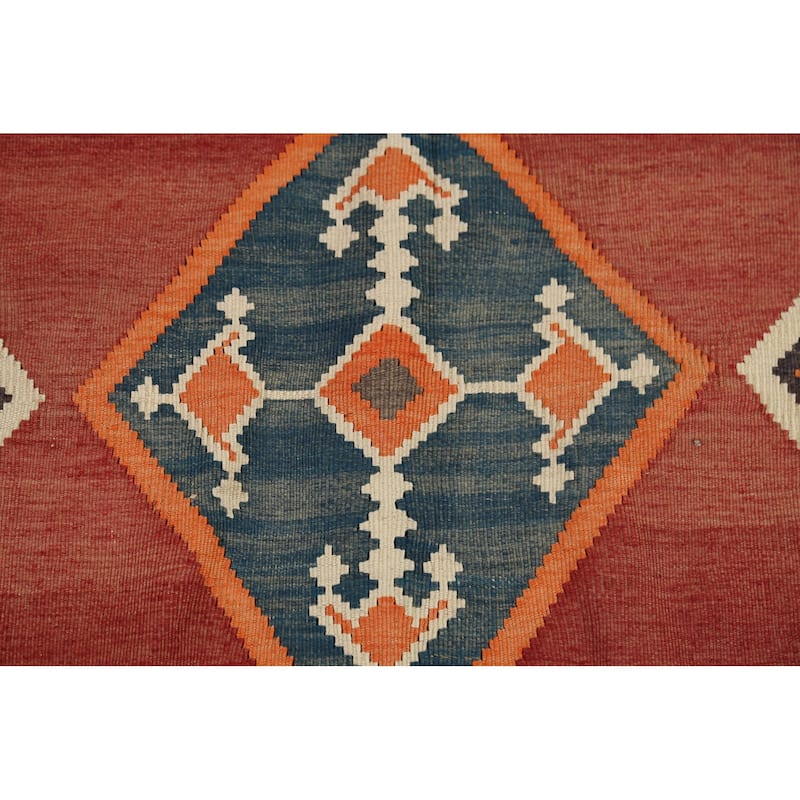 Tribal Kilim Qashqai Persian Vintage Area Rug Handmade Wool Carpet - 4'6"x 7'10"
