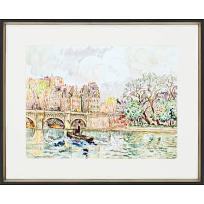 Paris Le Place Dauphine Framed Art Giclee Under Glass - Multi-Color