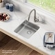 preview thumbnail 23 of 87, KRAUS Dex Stainless Steel Single Bowl Undermount Kitchen Bar Sink