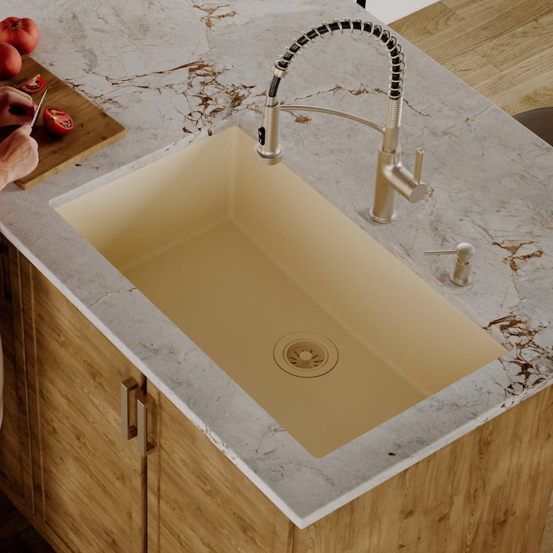 Karran Undermount 32.5 in. Large Single Bowl Quartz Kitchen Sink