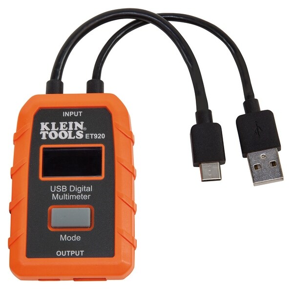 Klein tools usb digital meter usb-a & usb-c et920
