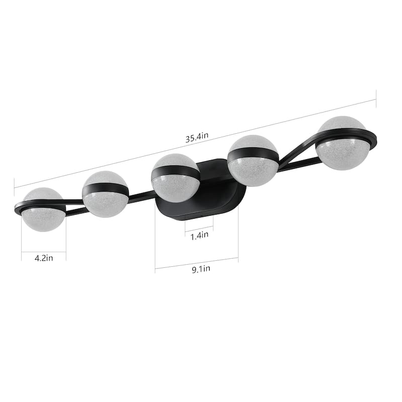 Bathroom Modern Vanity Lights With 5 LED Bulbs
