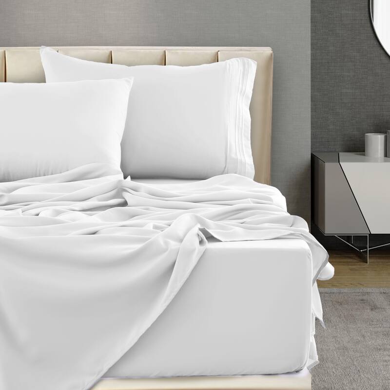 6 Piece Bed Sheet Set Deep Pocket Ultra Soft Microfiber Bedding Sheets