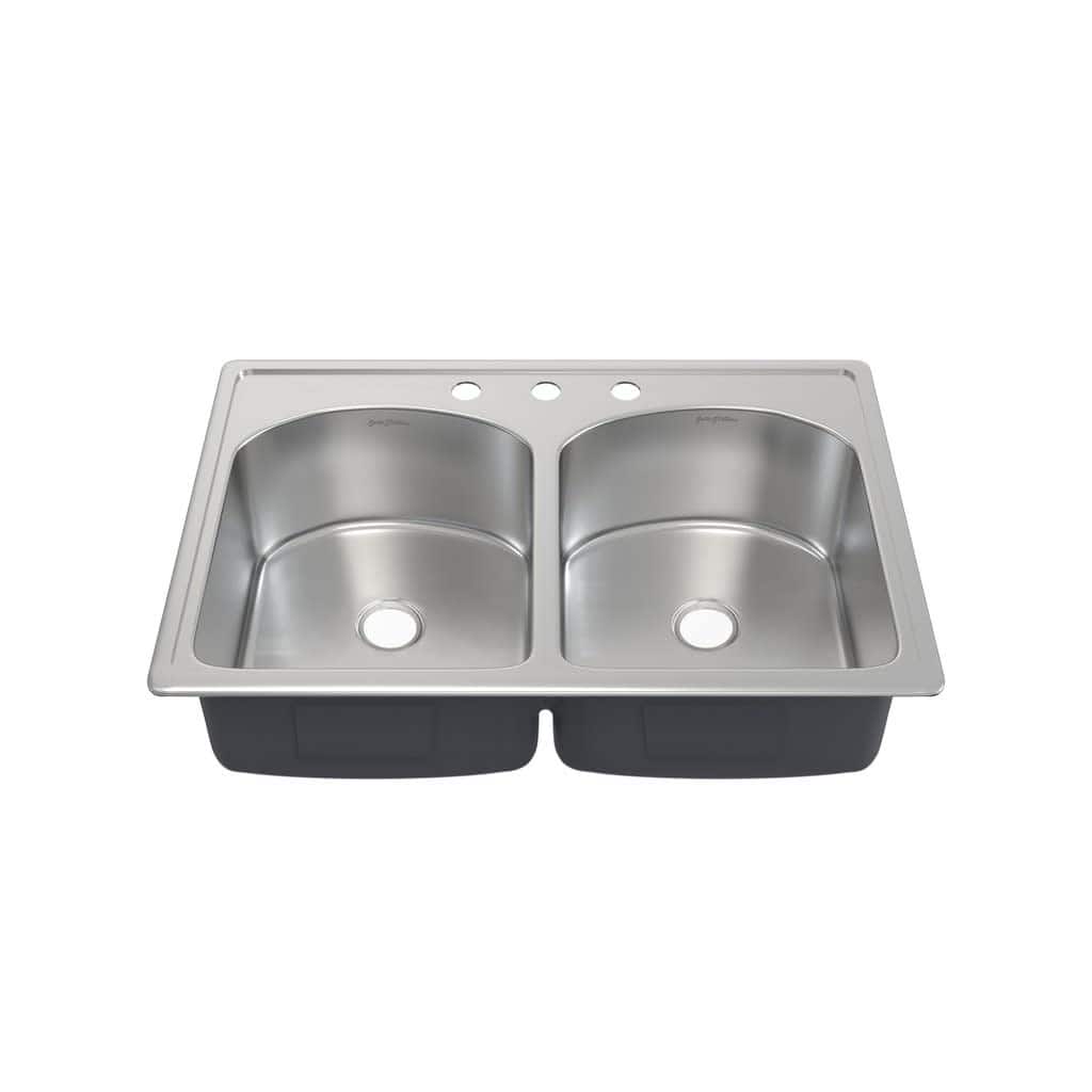 Swiss Madison SM-KT661 Ouvert 33" Drop In Double Basin Stainless Steel
