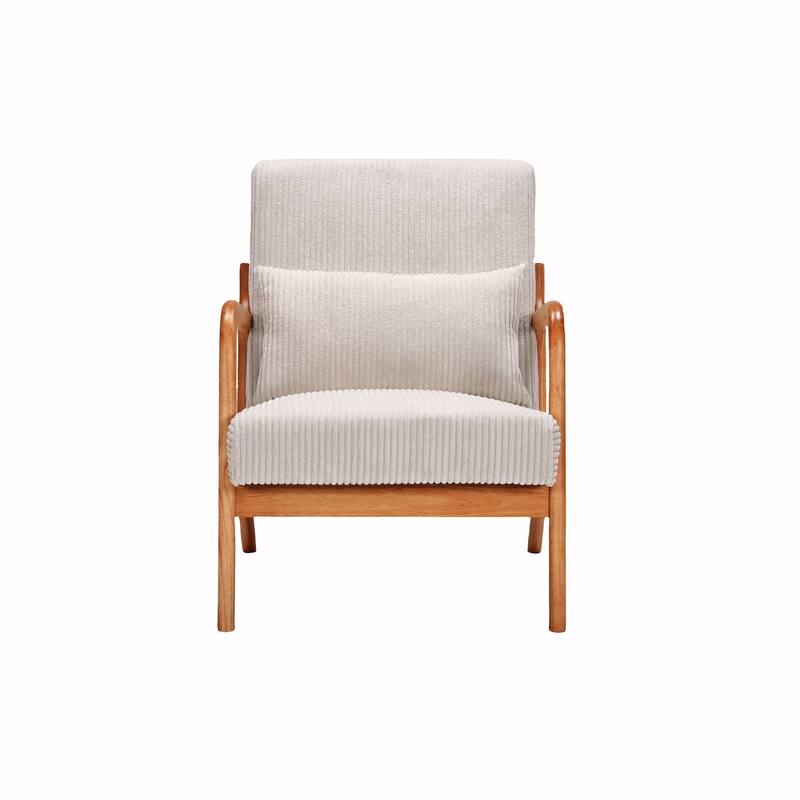 Mid-Century Modern Accent Chair, Armchair Living Room Chairs with Pillow