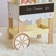 preview thumbnail 10 of 11, Teamson Kids Ice Cream Pretend Play Stand with Chalkboard Menu, Fridge Storage, and 33 Play Food Accessories for Toddlers - Mint