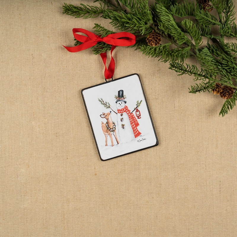 Snowman and Reindeer Christmas Ornaments - 5.25" - 12ct