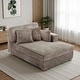 preview thumbnail 106 of 150, 42" W Plush Corduroy Upholstered Chaise Lounge Sleeper for Living
