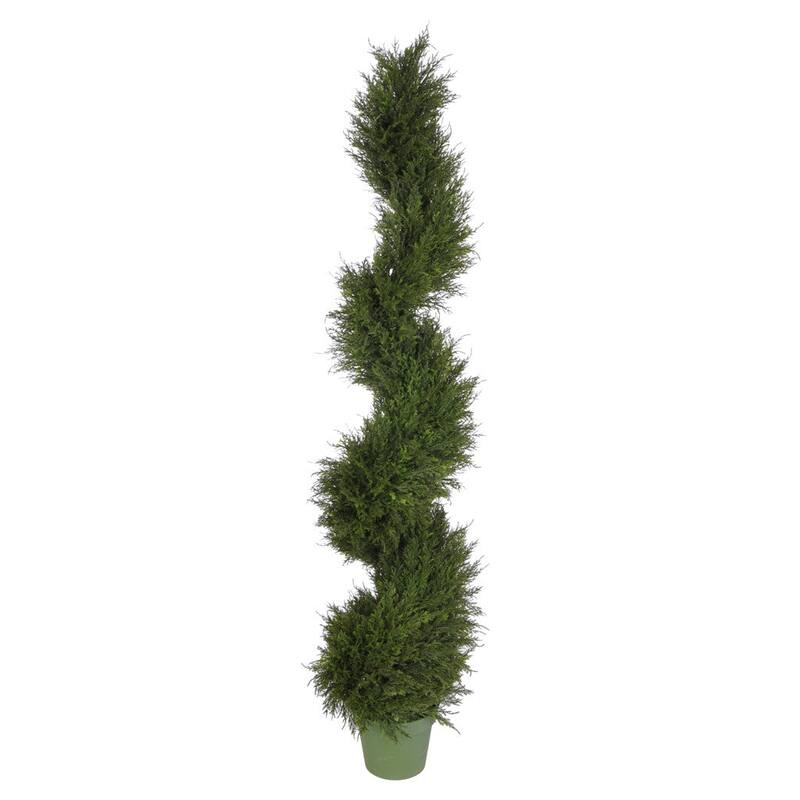Faux Juniper Spiral Topiary - 5ft