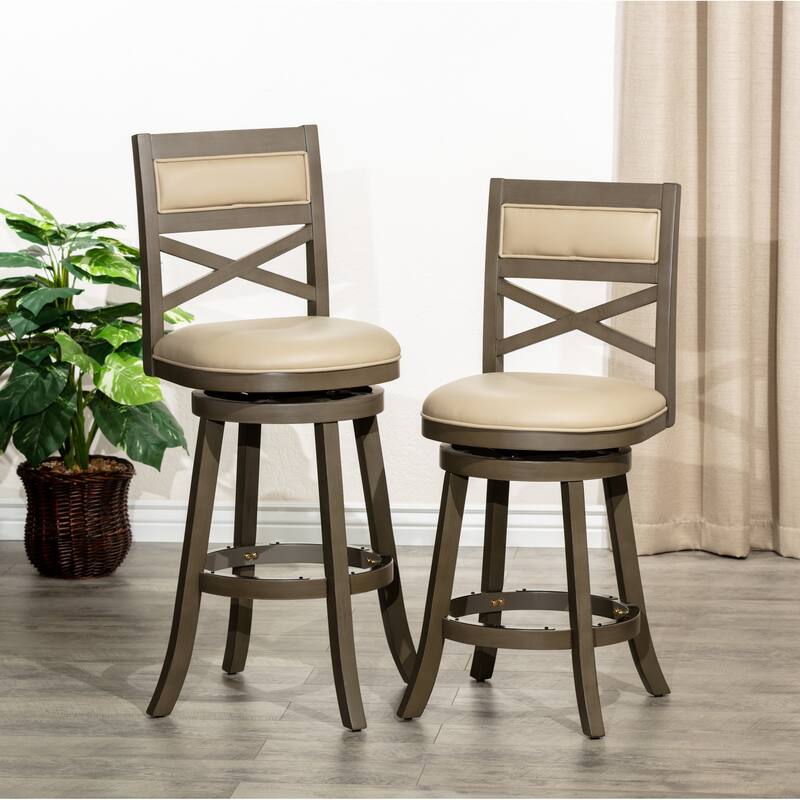 30" Bar Height X-Back Swivel Stool