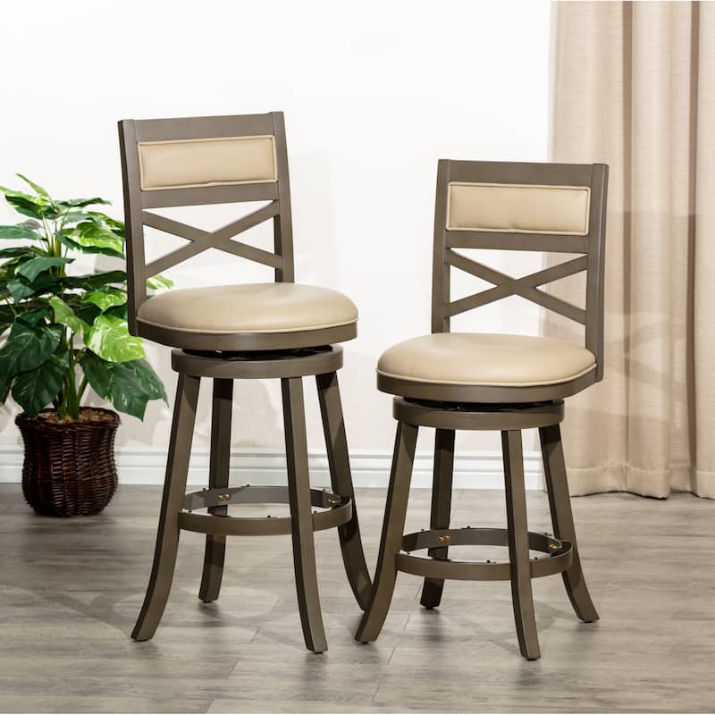 DTY Indoor Living Meeker X-Back Swivel Stool