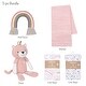 preview thumbnail 2 of 8, Lambs & Ivy 5-Piece Rainbow Nursery Baby Crib Bedding Set Bundle - Pink