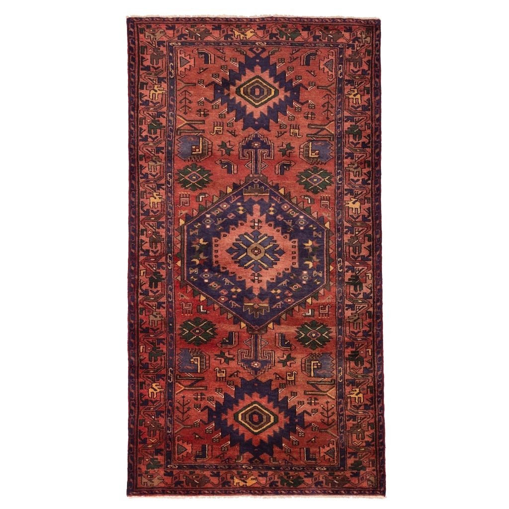 ECARPETGALLERY Hand-knotted Andelz Red Wool Rug - 4'4 x 8'2