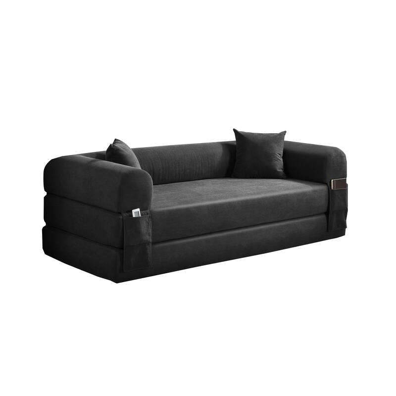 3-in-1 Convertible Sleeper Sofa with Pillows & Storage
