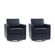 preview thumbnail 114 of 154, Set of 2 Modern Swivel Accent Armchairs Upholstered Arm Chairs