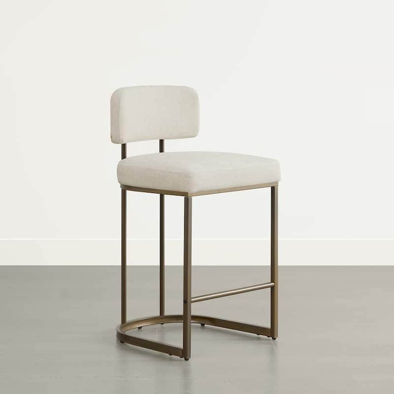 Arthur 26 inch Counter Height Bar Stool Set with Brass Frame
