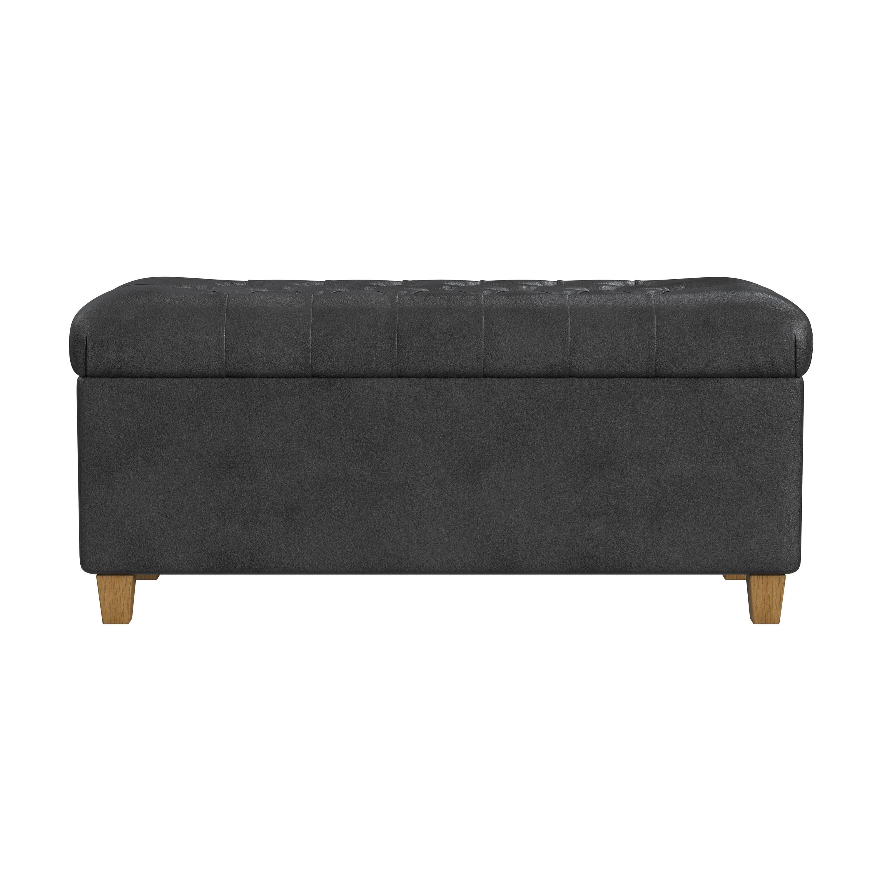 Option Black Faux Leather