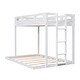 preview thumbnail 7 of 20, Twin over Full Solid Wood Bunk Bed with Built-in Ladder
