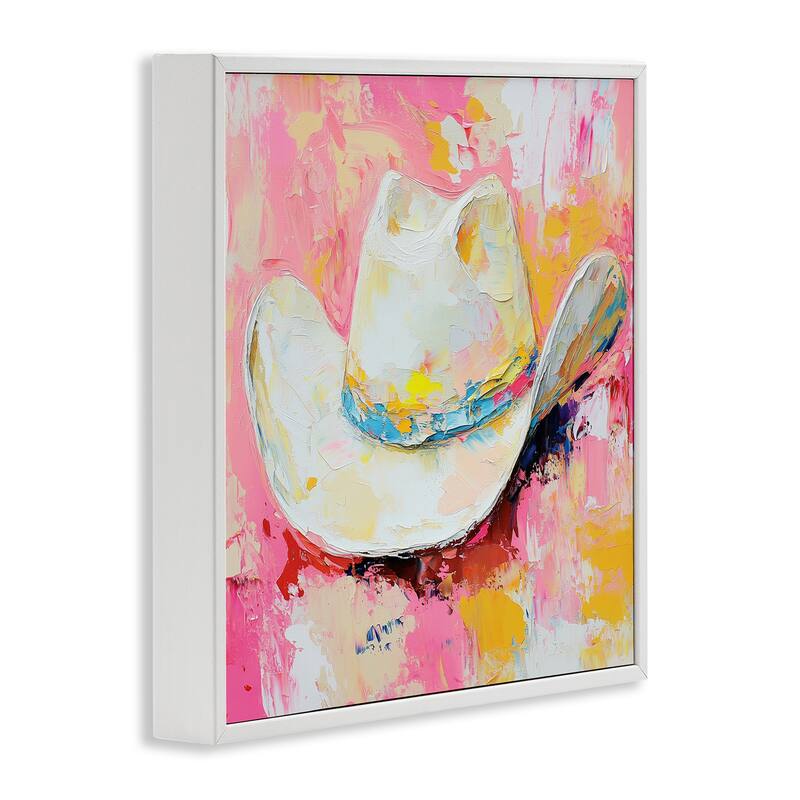 Stupell Painterly Brushed Cowgirl Hat Framed Giclee Art Design By Heidi Kuntz