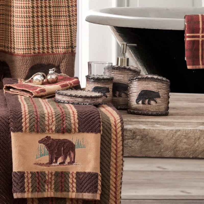 Paseo Road by Hiend Accents Lodge Bear Bathroom Sets, 5PC - Multi
