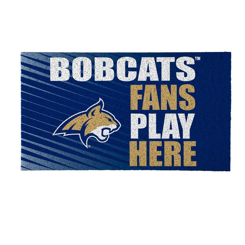28 in. x 16 in. Montana State University "Fans Play Here" PVC Door Mat