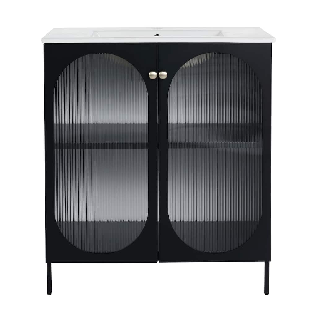 Topcraft 30-Inch Freestanding Bathroom Vanity with Ceramic Sink