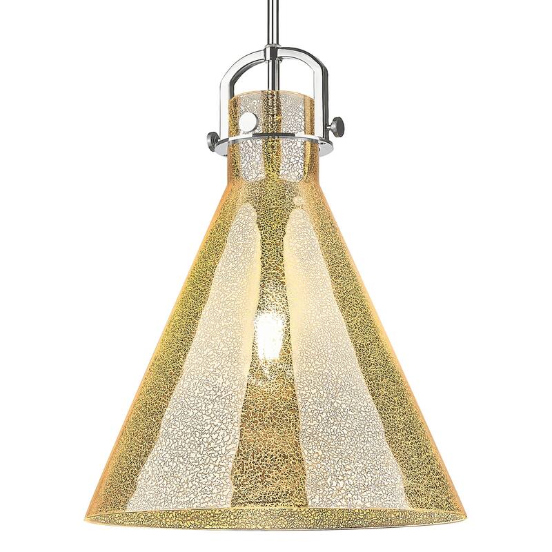 Innovations Lighting 410-1SL-G411-16ME Newton Cone 16" Wide Pendant - Polished Nickel