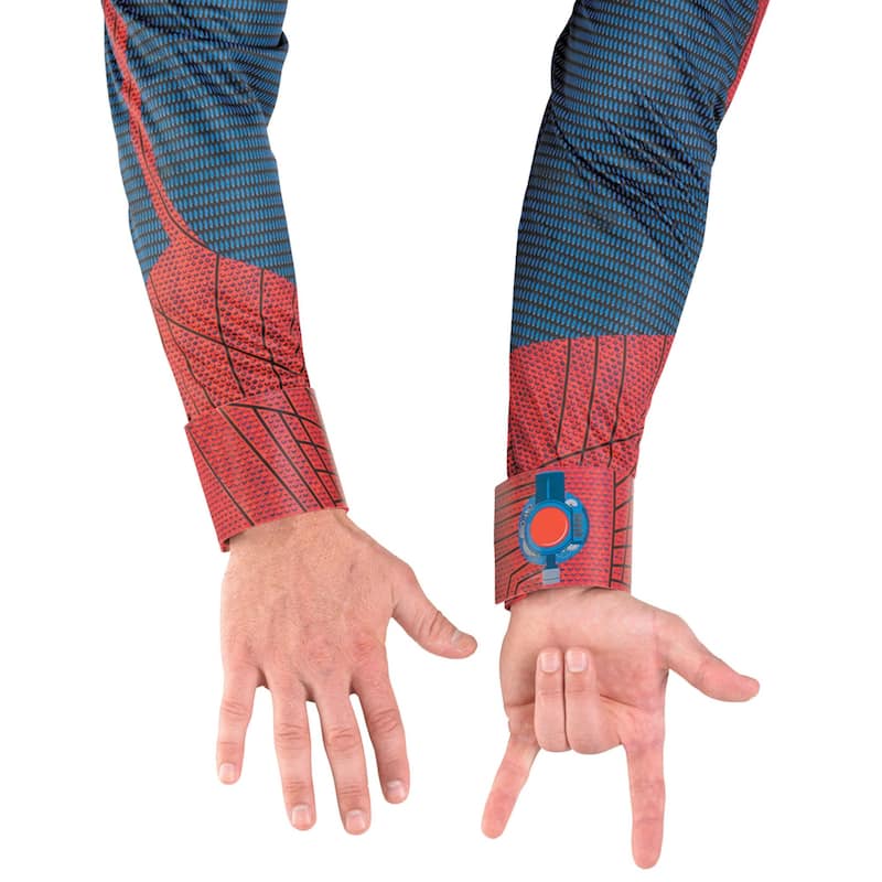 Blue and Red Spiderman Web Shooter Halloween Prop - One Size
