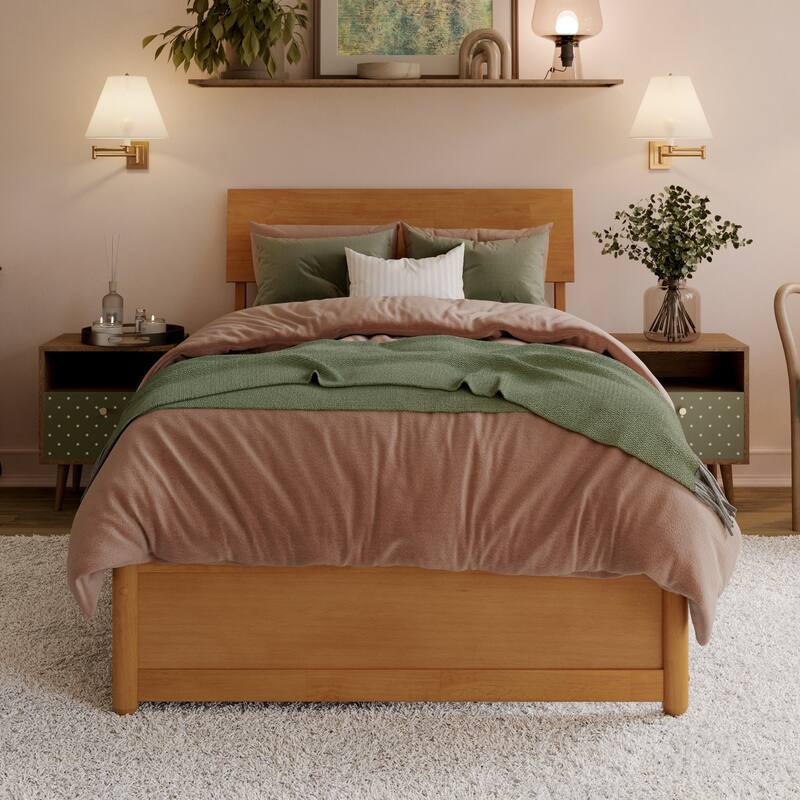 Norla Wood Platform Bed with Storage Drawers
