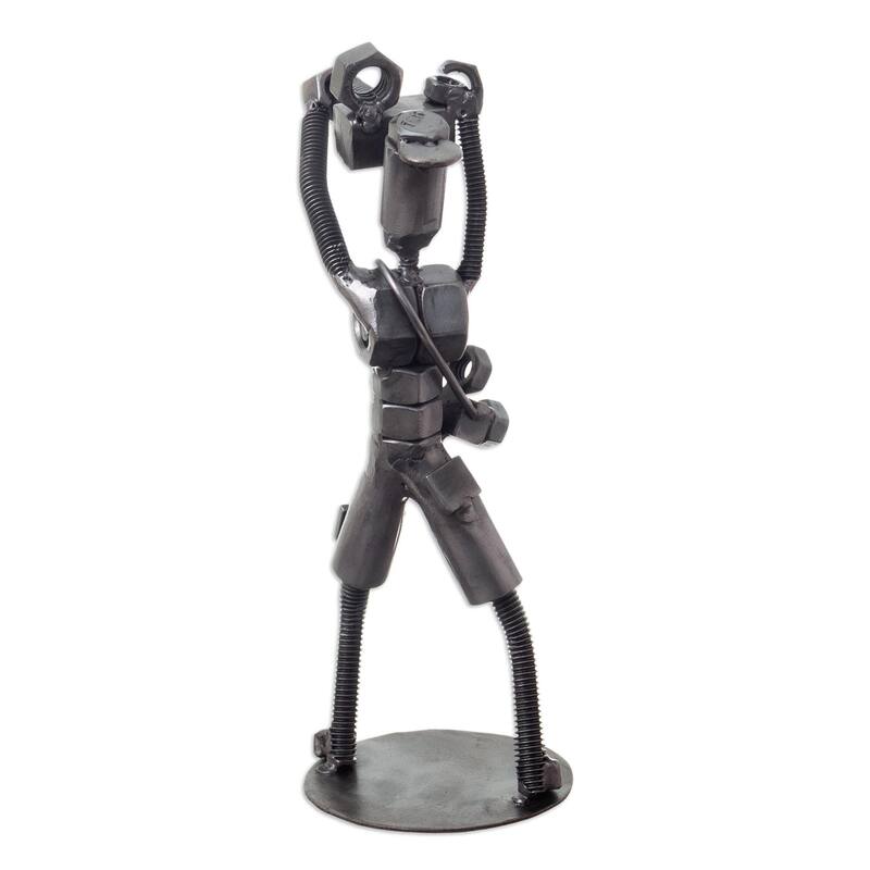 Novica Handmade Say Cheese Auto Part Sculpture