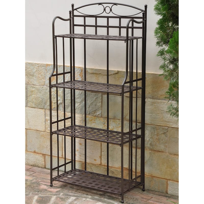 Santa Fe 4-Tier Bakers Rack - Matte Brown