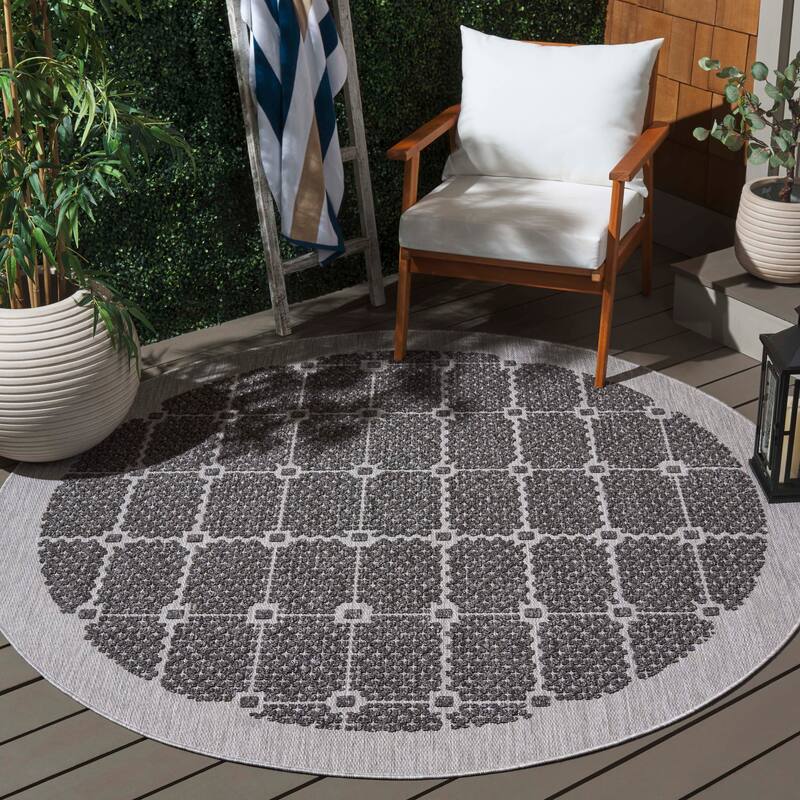SAFAVIEH Milos Maureen Casual Rug - 6'7" Round - Charcoal