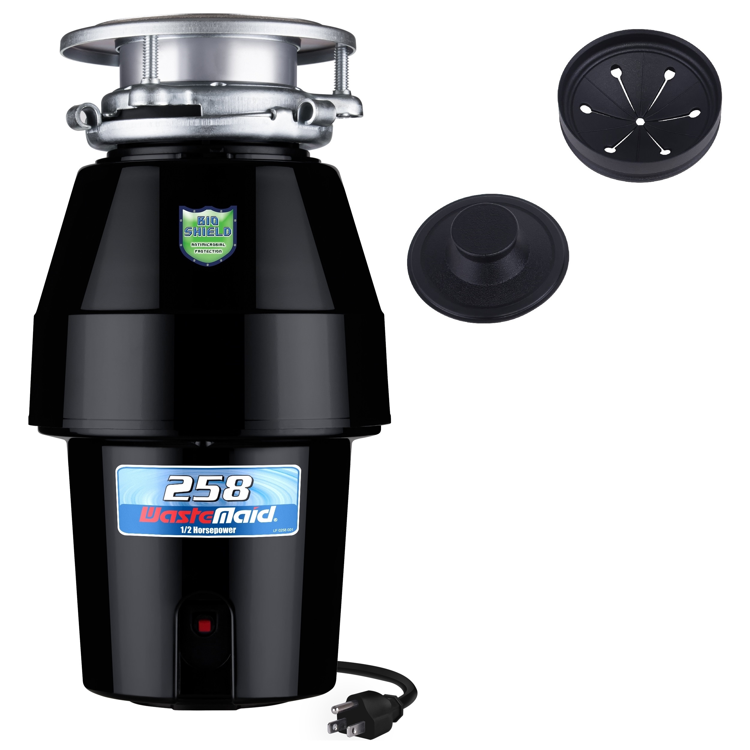 Waste Maid 1/2 HP Mid-Duty Garbage Disposal with Attached Power Cord ...