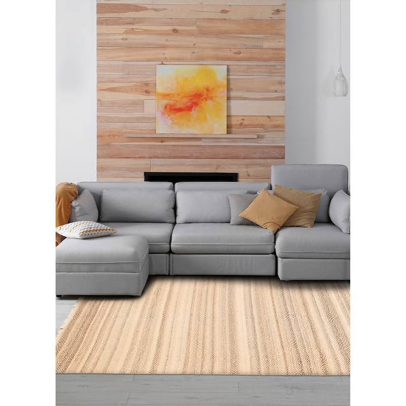 Nevada Taupe Kilim 5'1" x 7'9" - 5'1 x 7'9