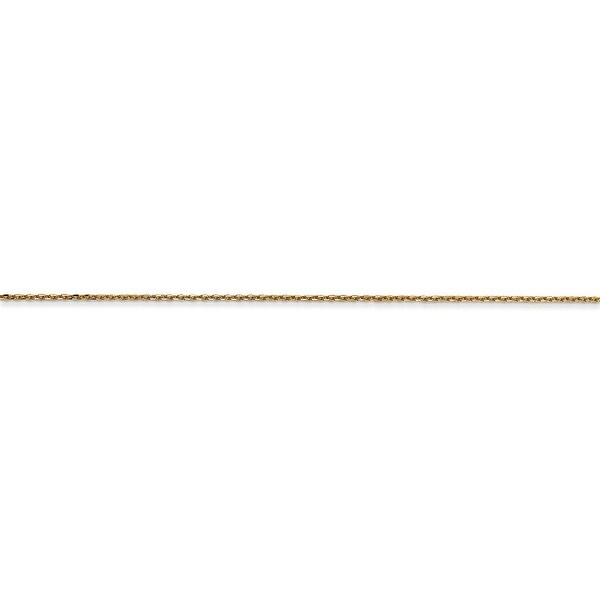 14K Gold .65mm Diamond Cut Cable Chain 18