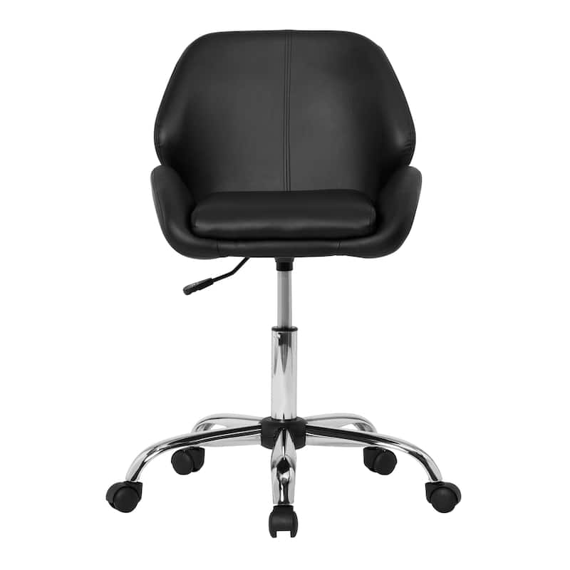Calico Designs Black Pearl Faux Leather Adjustable Office Chair