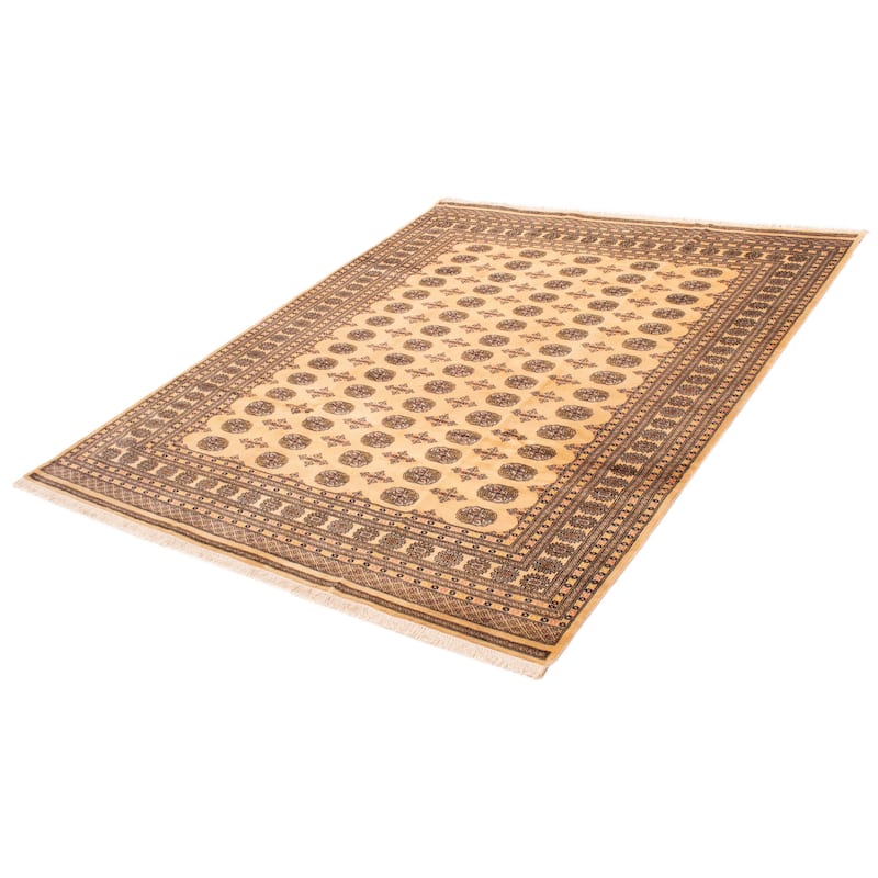 ECARPETGALLERY Hand-knotted Finest Peshawar Bokhara Ivory Wool Rug - 8'1 x 10'2
