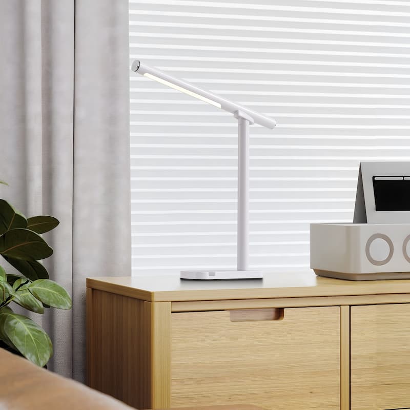 Starsky 1-Light Rechargeable Wireless LED Dimmable Desk Lamp