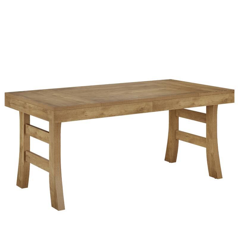 63 Inches Rectangular Farmhouse Dining Table for 4-6 People - 63" W x 31.5" D x 29.5" H